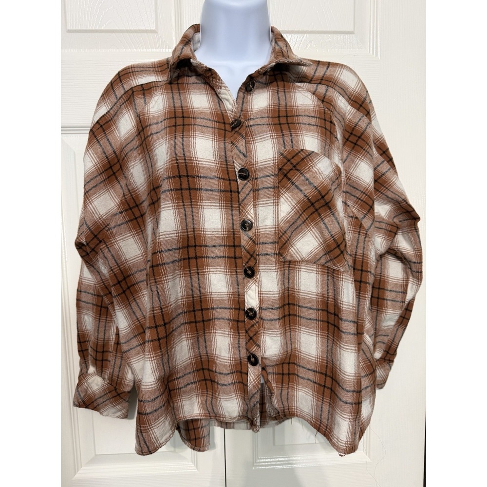 Talulah Flannel Button Down Shirt Oversized‎ Size Small